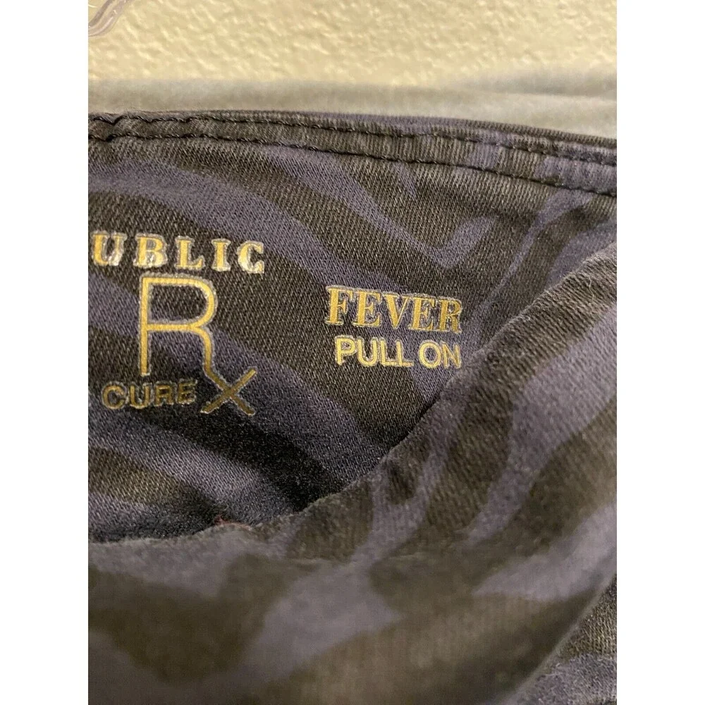 Rock Republic Jegging Jeans‎ Women's 12 Blue Black Zebra Denim RX Slim Pull On